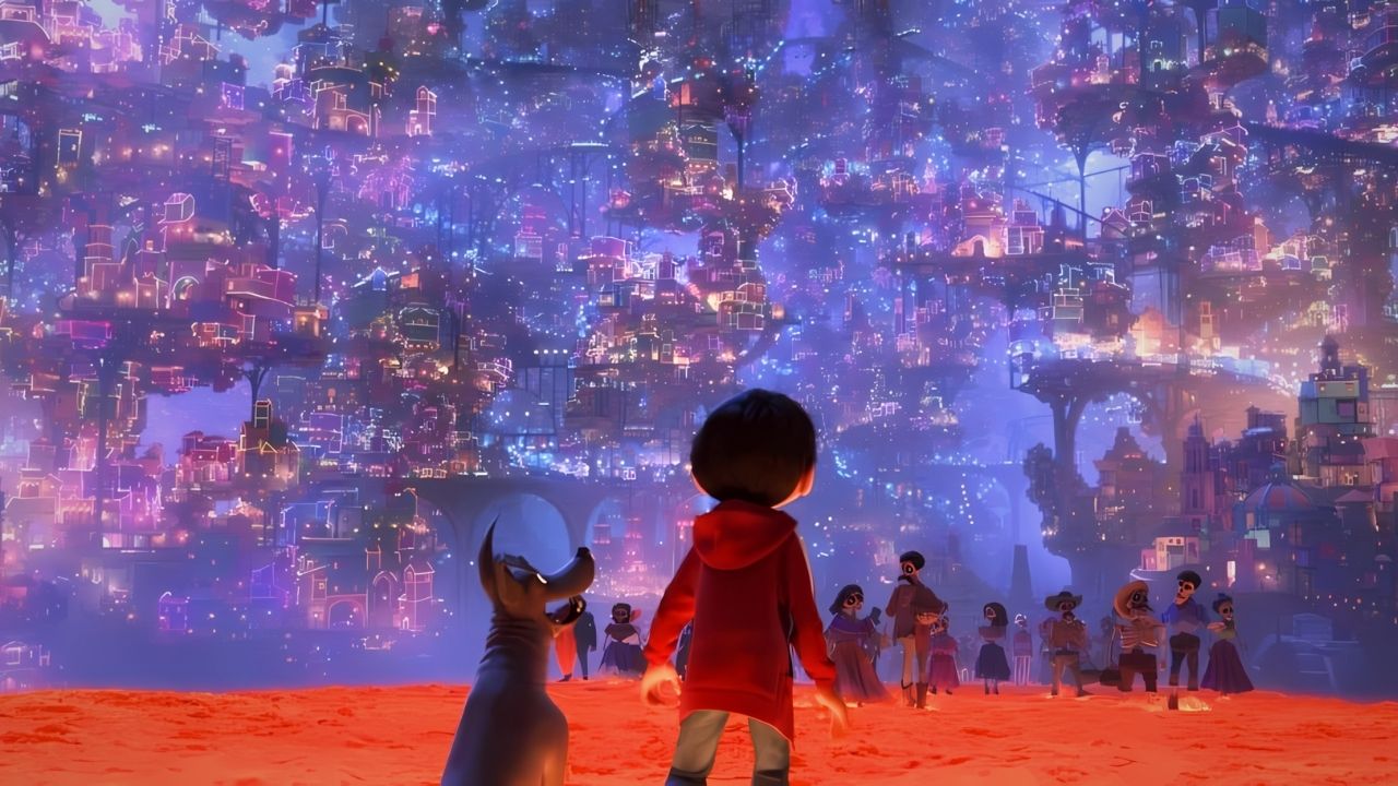 Miguel joue de la guitare dans le film d’animation Coco de Pixar